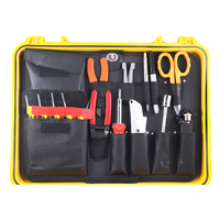 Kits d'outils de fusion de fibres optiques FTTH FCST210603-C, comprenant VFL, OPM, cisaille à fibres, épisseuse mécanique et dénudeur de câbles blindés