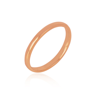 Anillo clásico de Plata de Ley 925, banda lisa chapada en oro rosa, venta al por mayor - Product Image 2