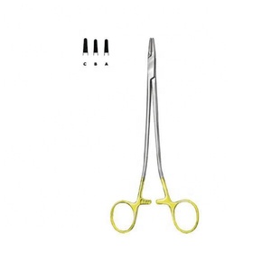 Sarot Porte-aiguille manuel Instrument chirurgical plaqué or Matériel en acier Équipement médical Base de l'instrument TC - Product Image 1