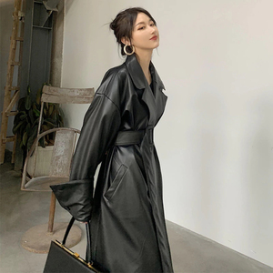 Top Premium Quality Leather Long <b>Coat</b> Jacket Premium Quality for Women Original Pure Leather 100% Cow Hide - Product Image 6