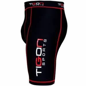 Noir Short De Compression Toutes Saisons Tudo Base Courte couche MMA Short De Compression - Product Image 3