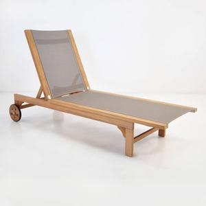 Moder Outdoor Sun Lounger Wooden Furniture From Teak Wood Indonesia - Product Image 3