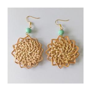 Pendientes de mimbre hechos a mano, diseño personalizado, regalo de fiesta, estilo bohemio/Ms Kathy + 84813366387 99 oro - Product Image 2