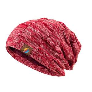 Warm Double Knit Cotton Unisex Adult <b>Beanie</b> Private Label Winter Custom Hat with Logo for Sale - Product Image 1