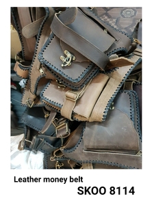 Genuine Leather Out Door Real Gem Stone Men or Women Fanny Pack Custom Waist Bag Money Phone Belt Bag Fashion Waist Bag - Product Image 2