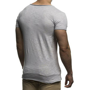 Camisetas deportivas de manga corta para hombre, blusa informal en blanco con servicio de impresión personalizado - Product Image 2