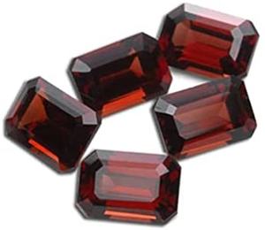 4X6mm Octagon Cut Natural Mozambique Red Garnet "Precio de fábrica al por mayor Piedra preciosa suelta facetada de alta calidad por pieza | Granate - Product Image 3