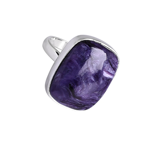 Anillo de piedras preciosas naturales de charorita, hecho a mano, Plata de Ley 925 - Product Image 3