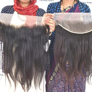 Pida en Línea Ahora Extensiones de Cabello Humano Peruano Virgen Crudo Sin Procesar de Calidad con Cutícula Alineada Naturalmente Liso 13*4 Frontal - Product Image 3