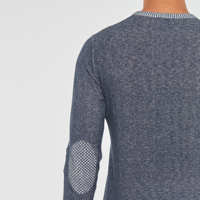Pull pour homme de conception italienne, Gitex Srl, col rond, manches longues, motif uni, fil naturel, 100% coton, pull teint en fil, multicolore