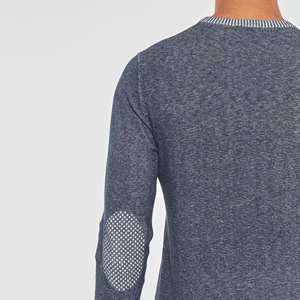 Maglione da uomo di Design italiano con collo invertito maniche lunghe modello solido-100% cotone tinto ODM fornitura - Product Image 4