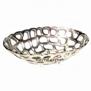Wholesale Luxury Aluminium Fruits Bowl Customised Disposable Metal Decorative Tabletop for Home & Dining Latest Urban Design - Product Image 3