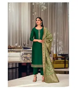 Bereit zu tragen Indische Pakistani sche Mode Ethnische Kleidung Designer Straight Salwar Kameez Churidar Anzug für Frauen