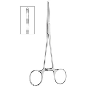 Instruments chirurgicaux manuels en acier inoxydable 5.5 ''(14cm) 6.25'' (16cm) droit 1x2 dents base qualité Kocher outils chirurgicaux - Product Image 1