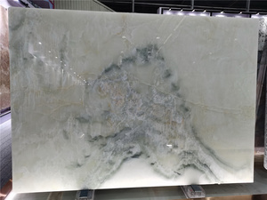 Wholesale Price Translucent <strong>White</strong> Jade Slab Polished Snow <strong>White</strong> Onyx <strong>Marble</strong> for Interior Wall - Product Image 4
