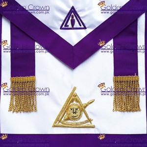 Masonic Past Thrice Illustrious Master PTIM Hand Embroidered Apron | Masonic Regalia Apron Supplier - Product Image 3