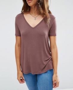 Venta al por mayor de ropa deportiva informal de verano para gimnasio y fitness con logotipo personalizado camiseta de yoga acanalada personalizada - Product Image 5