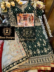 Robe ankara verte pour femmes, tenue de fête de mariage, style indien pakistanais, guerre salpower, Kameez, - Product Image 6