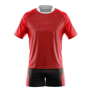 Uniforme de Rugby de manga corta para hombre, Logo personalizado impreso por sublimación, venta al por mayor - Product Image 5