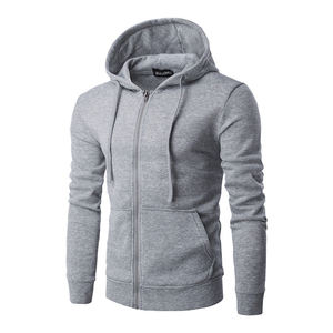 Sudadera con capucha para hombre, de color gris, barata, lisa, barata - Product Image 3