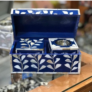 Brûleur de Bakhoor en incrustation d'os de concepteur Dernière incrustation de nacre Brûleur d'encens en résine Bakhoor Mabkhar Dernier Medkhan pour cadeau de l'Aïd - Product Image 2