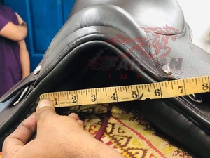 แผ่นรองอานม้า,ชุดเริ่มต้นเบาะหนังอานม้าภาษาอังกฤษสีน้ำตาล - Product Image 6