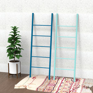 Toallero Calefactor Individual Recto Decorativo para Hogar y Hotel, para Baño, de Pie, Blanco, Acero Inoxidable, Tipo Escalera de Bambú - Product Image 5