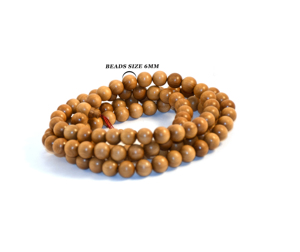 Cuentas de sándalo puro hechas a mano, Mala budista hecha de madera Premium - Product Image 4