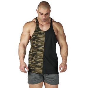 Vente en gros 2025 100% coton personnalisé musculation hommes fitness débardeur respirant couleur unie gym stringer pour hommes coupe ajustée - Product Image 5