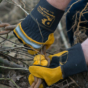 Super Oferta Heavy Duty Construcción/Guantes de jardín Guantes de seguridad de cuero de protección de manos con función anticorte y antiimpacto - Product Image 3