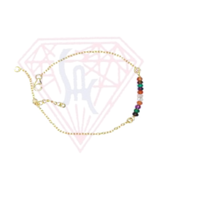 <b>Gold</b> Plated Multi Natural Gemstone Handmade Jewelry Statement Vintage Stylish Birthstone Boho <b>Bracelet</b> - Product Image 4