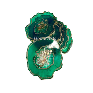 Lot de 6 sous-verres en résine de qualité supérieure, forme et taille personnalisées, ensemble de sous-verres en verre pour la cuisine à domicile - Product Image 1