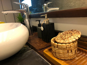 Meilleur choix de salle de bain 100% naturel, ensemble de panier de rangement pour aquettes d'eau, avec couvercles, du Vietnam, livraison gratuite - Product Image 2