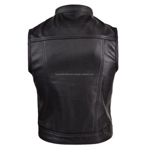 Chaleco sin Mangas de Cuero Pakistaní HILV11 de Alta Calidad, Transpirable, Resistente al Viento y Duradero para Motociclistas - Product Image 2