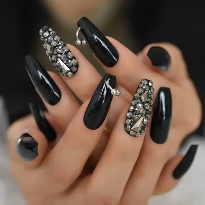 Black Orchid - Press On Nails | Youla Beauty