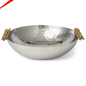 Moderna Tazón de Servir de Acero Inoxidable con Acabado de Alta Gama para Decoración de Centro de Mesa - Product Image 2