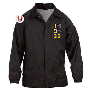 Veste de coach pour femmes avec broderie de la sororité Sigma Gamma Rho |   Veste à Ligne Croisée Personnalisée pour Femmes Brodée de la Sororité SGRho - Product Image 3