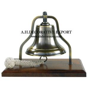 Sculpture de cloche de bateau en or moderne pour la décoration de la maison, ornement de centre de table en aluminium personnalisable fait à la main - Product Image 2