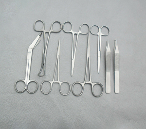 Kit de sutura de oreja de acero inoxidable Dynaintl 8 piezas de instrumentos veterinarios quirúrgicos para perros - Product Image 5