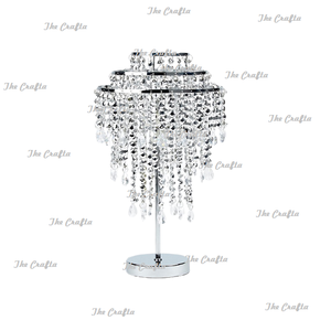 Pièce maîtresse de conception attrayante en pièce maîtresse de couleur argent en métal avec cristal pour l'éclairage et la décoration - Product Image 6