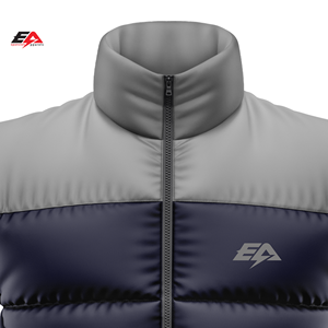 Chaqueta acolchada sin mangas para hombre, alta calidad, 100% poliéster, resistente al agua, lavable, cuello levantado, capucha, largo, informal, para invierno - Product Image 4