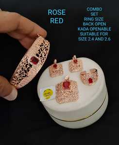 Collier, boucles d'oreilles, bracelets et bagues combinés, pour jolies femmes, création en inde, bijoux de shopping, nouvelle collection - Product Image 2