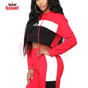 Top corto para mujer, chándales de diseño personalizado, chándal de dos piezas, ropa de calle para mujer, ropa de moda, chándal - Product Image 3