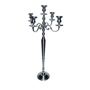 7 Arms Cast Aluminum Candelabra Nickle Plated Wedding Decorative <b>Candle</b> Stand <b>Cheap</b> Aluminum Large <b>Candle</b> Holder for Sale - Product Image 5