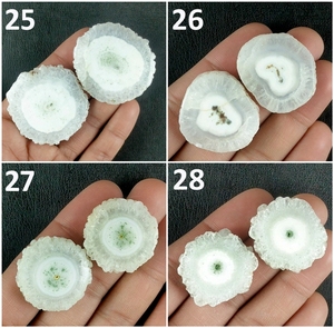 Paire de tranches de stalactite de quartz solaire, cabochons en pierres précieuses naturelles, pierres brutes pour la fabrication de bijoux, fournisseur en gros, article durable, cadeau - Product Image 6