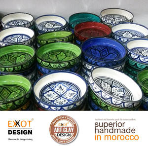 100% Bols en céramique marocaine fabriqués à la main Technique personnalisée directement du fabricant - Product Image 5
