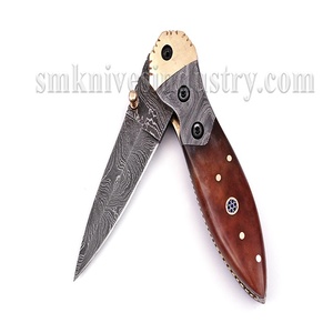 Couteau pliant fait main en os de chameau, couleur bleue, de revêtement, avec lime (Smk1382) - Product Image 4