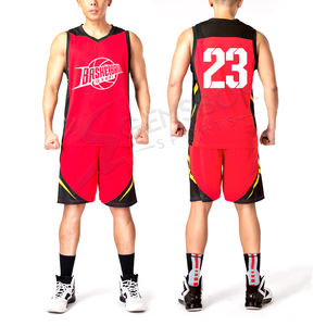 ชุดเครื่องแบบบาสเก็ตบอลสำหรับผู้ชายชุดบาสเก็ตบอลสามารถใส่กลับด้านได้ตามต้องการมีลายพิมพ์โลโก้แห้งเร็วระบายอากาศได้ดี - Product Image 3