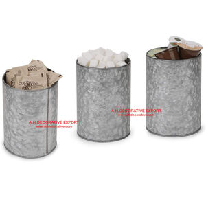 Nouvelle boîte de rangement en métal de qualité supérieure avec ligne dorée pour biscuits et Fruits secs - Product Image 4