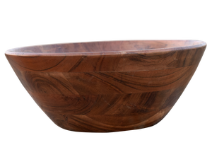 Juego de ensaladeras de madera de Acacia de la mejor calidad, cuencos de mezcla de estilo Vintage de nuevo diseño ecológico personalizado para el hogar, comedor, Hotel - Product Image 4